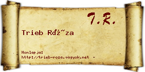 Trieb Róza névjegykártya